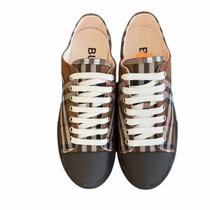 Freestyle Brown Plaid Sneakers with Black Toes